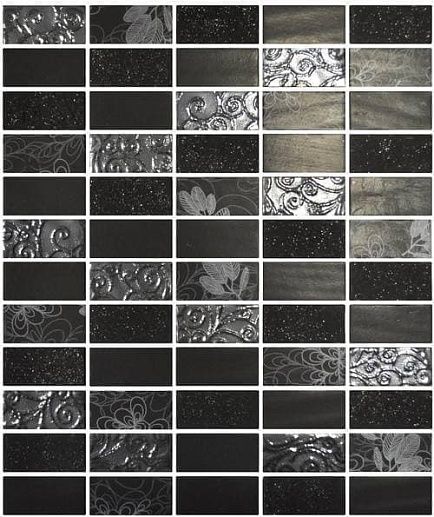 Marbelous Flower black malla 26.2x31.8 - фото 1
