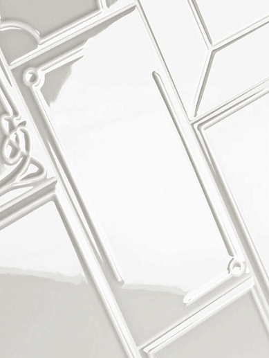 Art Deco Vector Frame D Ash Gray 12.5x25 - фото 1