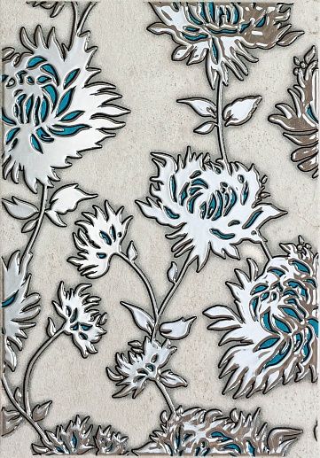 Gris Dekor Flower Turkus 25x36 - фото 1