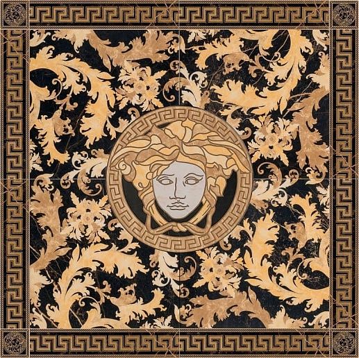 Marble Rosone Nero S.Lauren 117.2x117.2 - фото 1