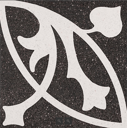 Deco DC Erte Negro 22.3x22.3 - фото 1