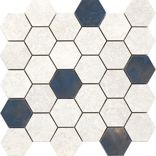 Grunge Floor White Hexa 28.3x29.4 - фото 1