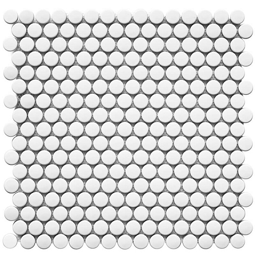 Shapes Penny Round White Matt 31.5x30.9 - фото 1