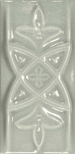 Antique Crackle Cenefa Relieve Greengreycrack 5x15 - фото 1