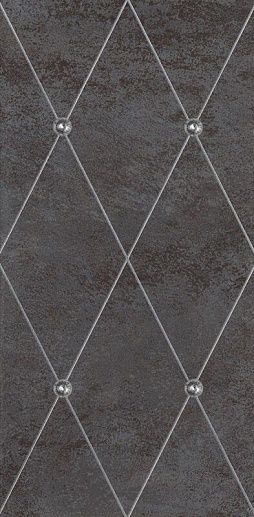 AD Maiora Rhombus Fregio Swarovsky Platino Nero 50x100 - фото 1