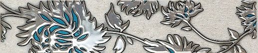 Gris Listwa Flower Turkus 7.4x36 - фото 1