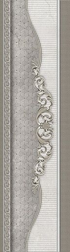 Venecia Plata-Gris Cenefa 7x25 - фото 1