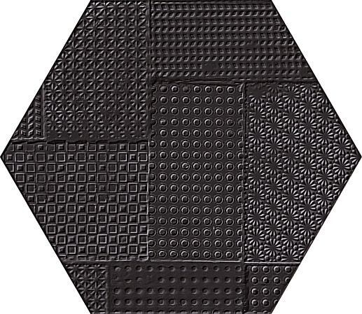 Sixty Esagona Timbro Nero Assoluto Silktech 18.2x21 - фото 1