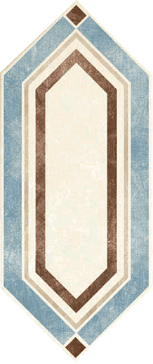 Via Emilia Losanga Lato 20 Crema-Azzurro 14x34 - фото 1