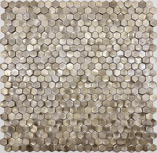 Alchimia Aluminium 3D Hexagon Gold 29.7x30.6 - фото 1