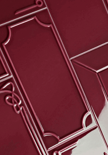 Art Deco Vector Frame B Burgundy 12.5x25 - фото 1