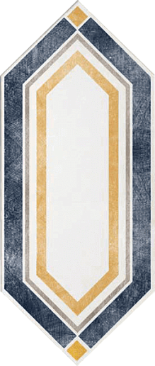 Via Emilia Losanga Lato 20 Bianco-Blu 14x34 - фото 1