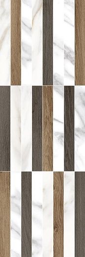 Milos white Мозаичный микс 20x60 - фото 1