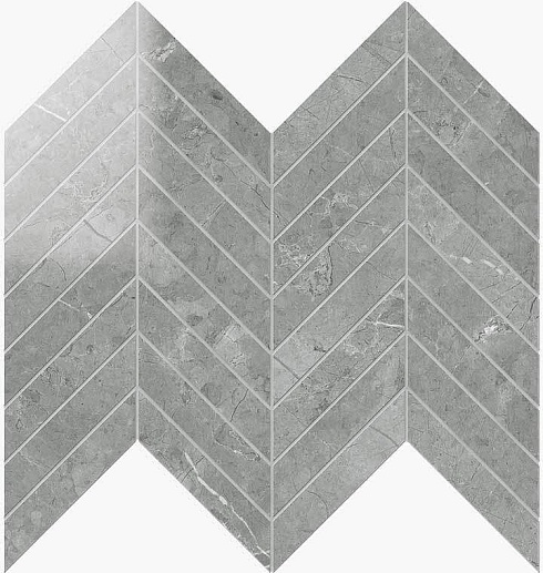 NovaBell Imperial Chevron Grigio Imperiale Lapp. 24.7x30 - фото 1