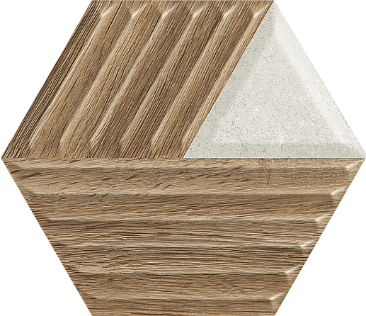 Woodskin Mix Heksagon Struktura C 19.8x17.1 - фото 1