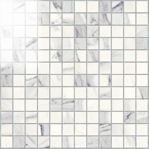 NovaBell Imperial Mosaico Calacatta Bianco Lapp. 2.5x2.5 - фото 1