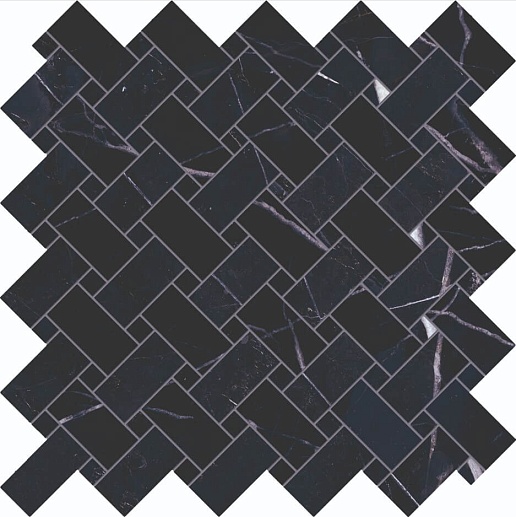 Tele di Marmo Revolution Intrecci Calacatta Black Lap 29.6x29.6 - фото 1