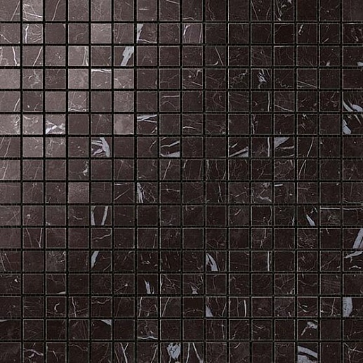 Marvel Stone Nero Marquina Mosaico Lappato 30x30 - фото 1