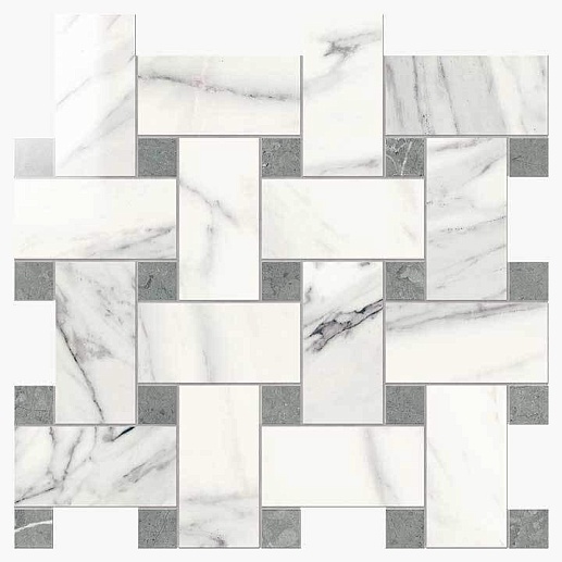 NovaBell Imperial Intreccio Calacatta Bianco Lapp. 30x30 - фото 1
