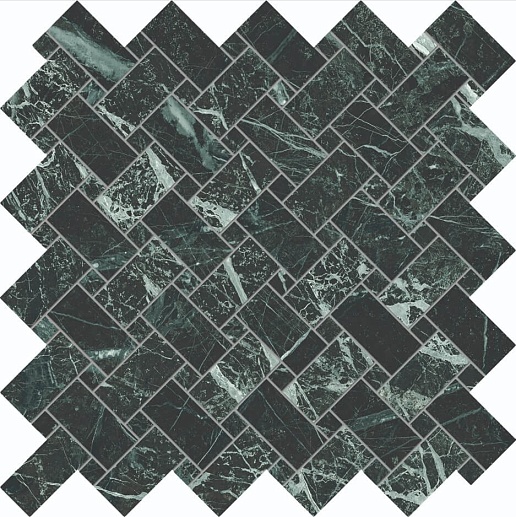 Tele di Marmo Revolution Intrecci Verde Saint Denis Lap 29.6x 29.6 - фото 1