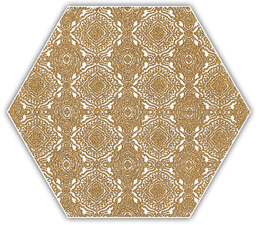 Shiny Lines Gold Heksagon Inserto E 19.8x17.1 - фото 1