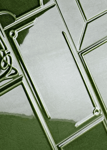 Art Deco Vector Frame D Emerald green 12.5x25 - фото 1