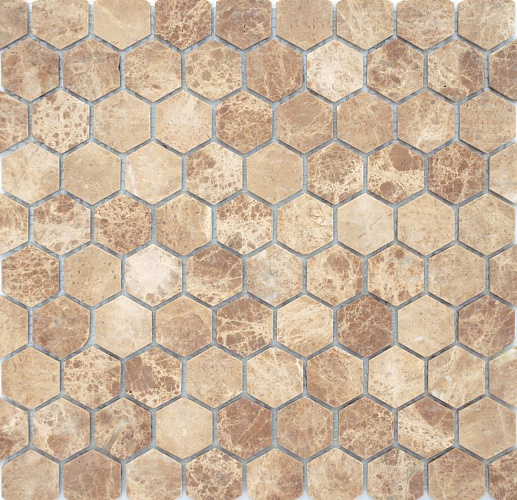 Pietrine Hexagonal Emperador Light Mat Hex 28.5x30.5 - фото 1