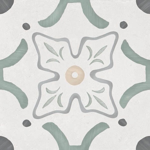 Sirocco Green Flower 22.3x22.3 - фото 1