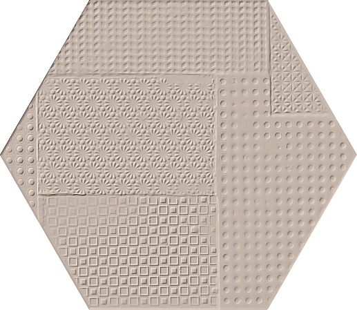 Sixty Esagona Timbro Fango Silktech 18.2x21 - фото 1