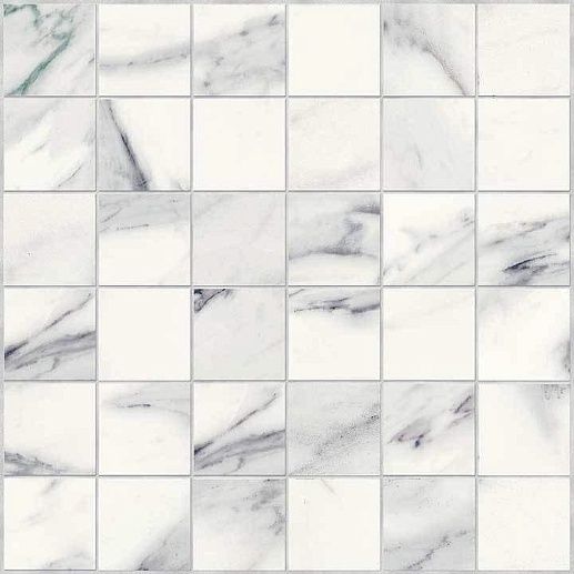 NovaBell Imperial Mosaico Calacatta Bianco Silk. 5x5 - фото 1
