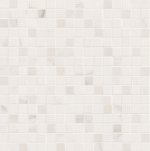Deluxe White Tessere Riv. 30.5x30.5 - фото 1