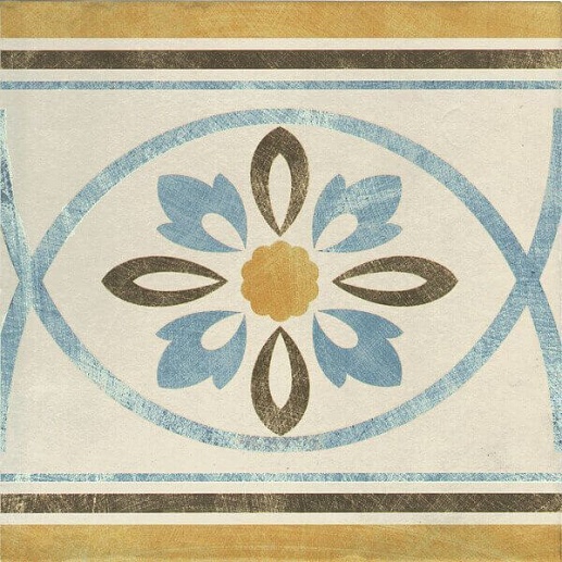 Via Emilia Rivalta Greca Fiore Crema ( 4 шт.) 20x20 - фото 1