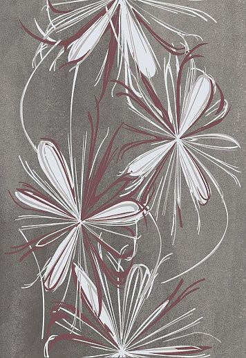 Sonnet Grey Flower 20.1x50.5 - фото 1