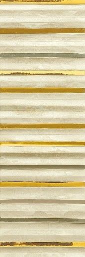 Sincera Righe Rilievo Gold & Beige 15.2x43.6 - фото 1