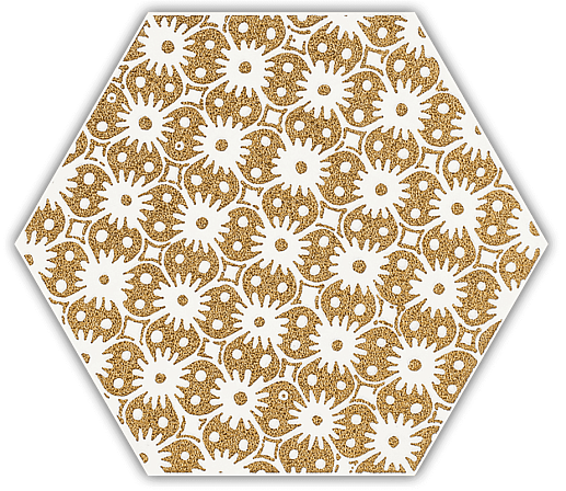 Shiny Lines Gold Heksagon Inserto D 19.8x17.1 - фото 1