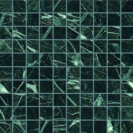 Tele di Marmo Revolution Mosaico 3x3 Verde Saint Denis Lap 29.4x29.4 - фото 1