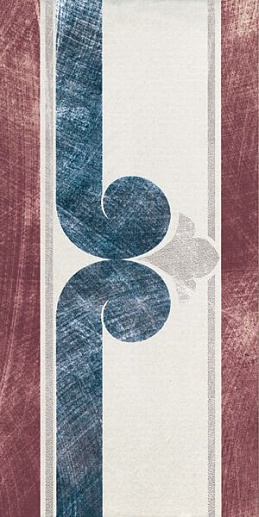 Via Emilia Fascia Bianco-Bordeaux 10x20 - фото 1
