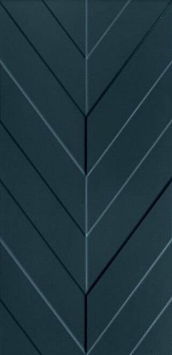 4D Chevron Deep Blue Matt Rett 40x80 - фото 1