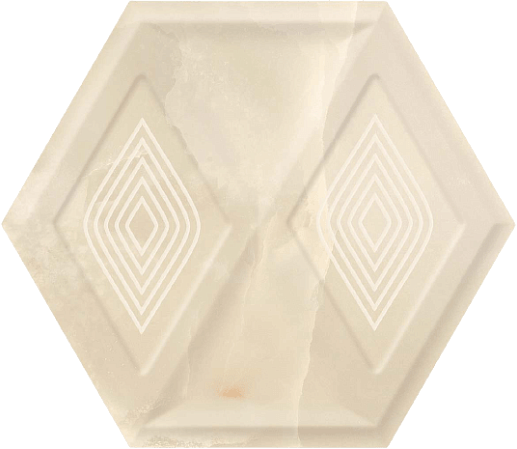 Illusion Beige Heksagon Struktura Sciana 19.8x17.1 - фото 1