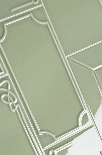 Art Deco Vector Frame B Moss Green 12.5x25 - фото 1