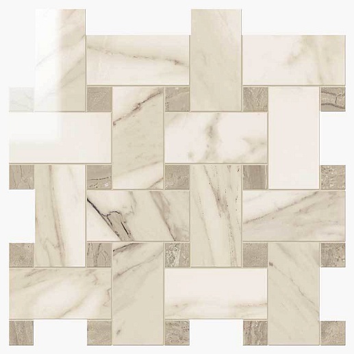 NovaBell Imperial Intreccio Calacatta Beige Lapp. 30x30 - фото 1