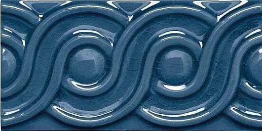 Modernista Relieve Clasico C/C Azul Oscuro 7.5x15 - фото 1