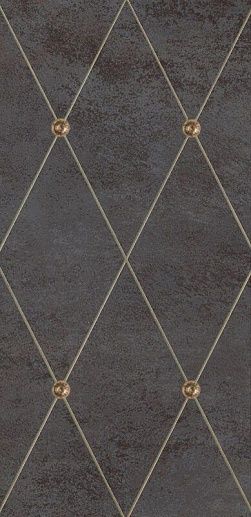 AD Maiora Rhombus Fregio Oro Nero 50x100 - фото 1