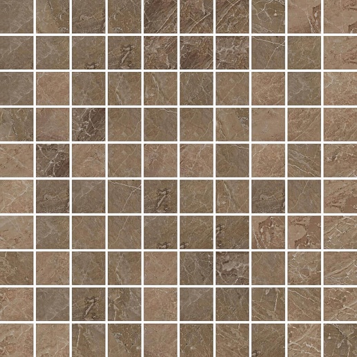 Marble Mosaico T100 Marrone Nat/Lap 29.1x29.1 - фото 1