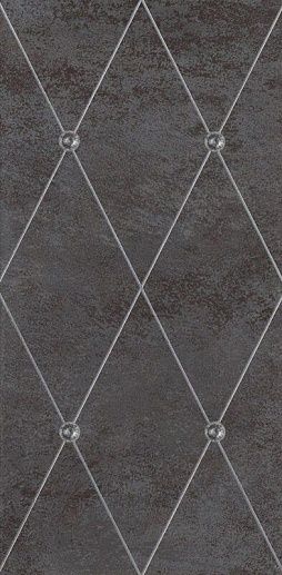 AD Maiora Rhombus Fregio Platino Nero 50x100 - фото 1