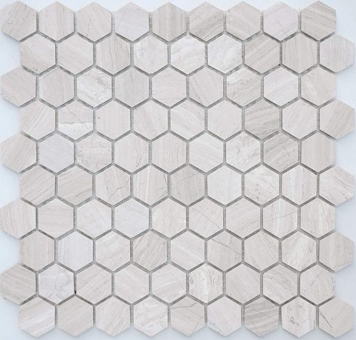 Pietrine Hexagonal Travertino Silver Mat Hex 28.5x30.5 - фото 1