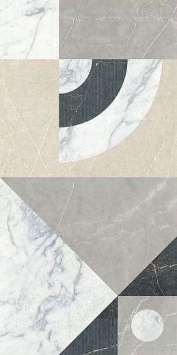 Marble Velvet Decoro Frame Line Reactive 3D Rett 60x120 - фото 1