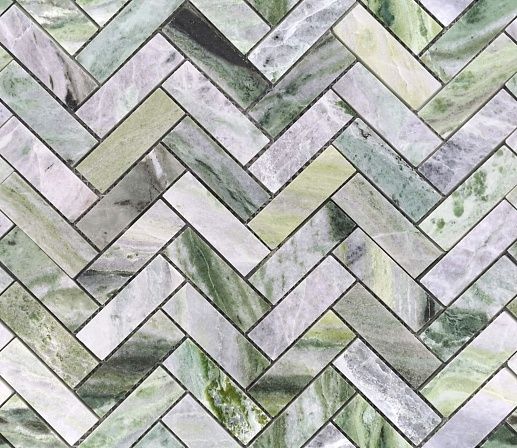 Pietrine 7 мм Onice Verde Oliva Pol Fish 28.2x31.7 - фото 1